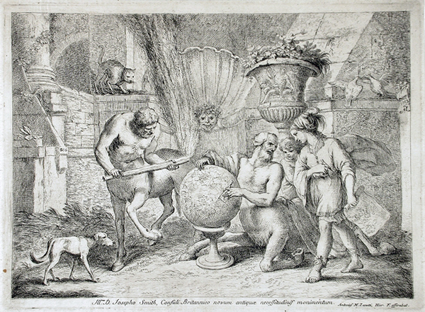 Cheiron en Achilles, prent van Zanetti, 1759 italie